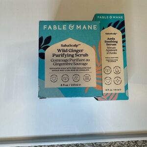 Fable & Mane Scalp Care Bundle NEW Wild Ginger Scrub Amla Serum Hair Treatment